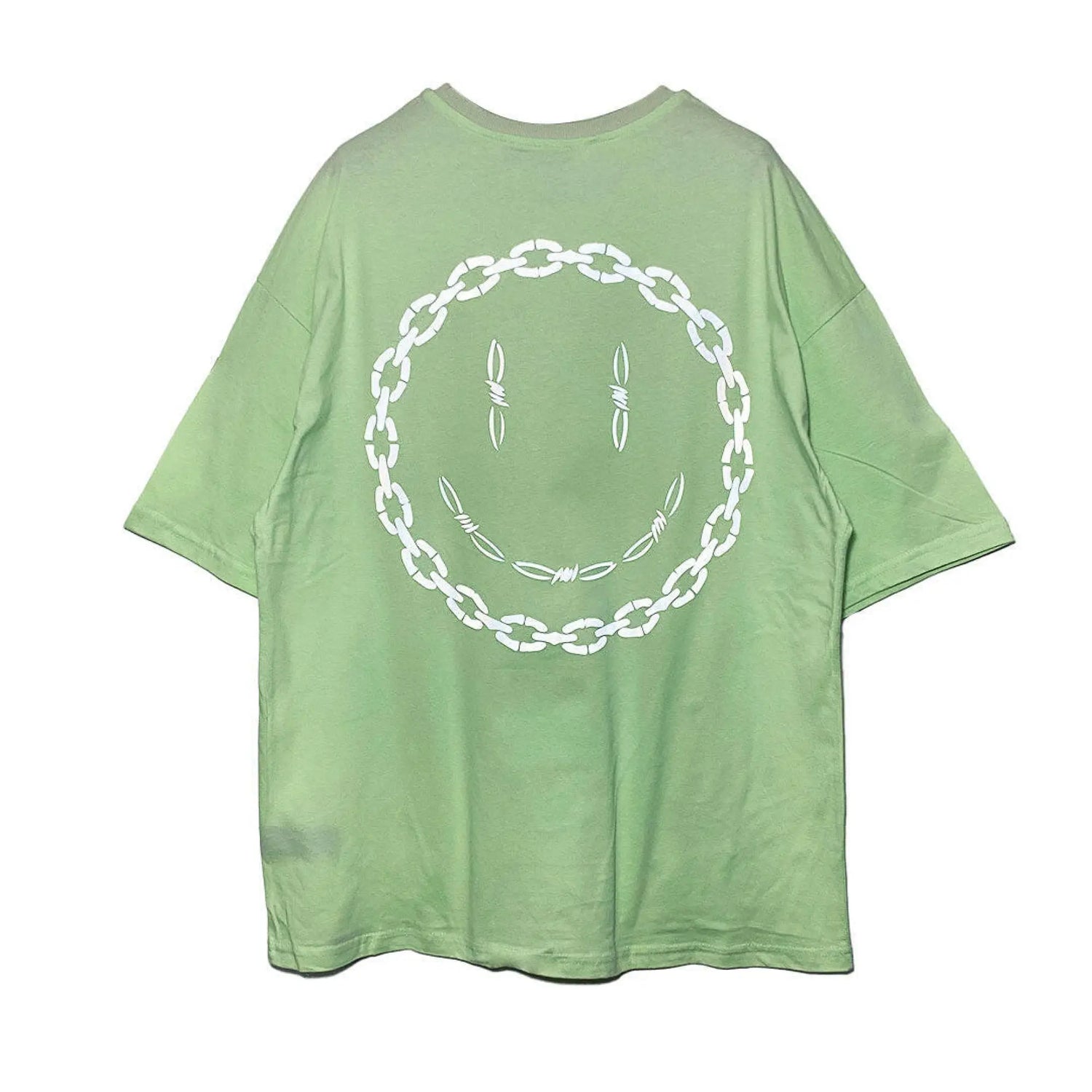 GREEN OVERSIZE T-SHIRT 'ACID CHAIN' REFLECTIVE 'LIMITED EDITION'.
