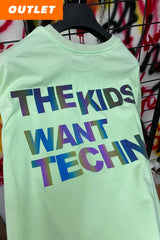 OUTLET - GREEN OVERSIZE T-SHIRT THE KIDS WANT TECHNO