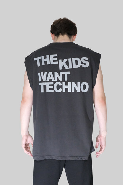 Kolsuz Tişört Üst Sporcu Atlet - The Kids Want Techno | Reflective Sleeveless Top