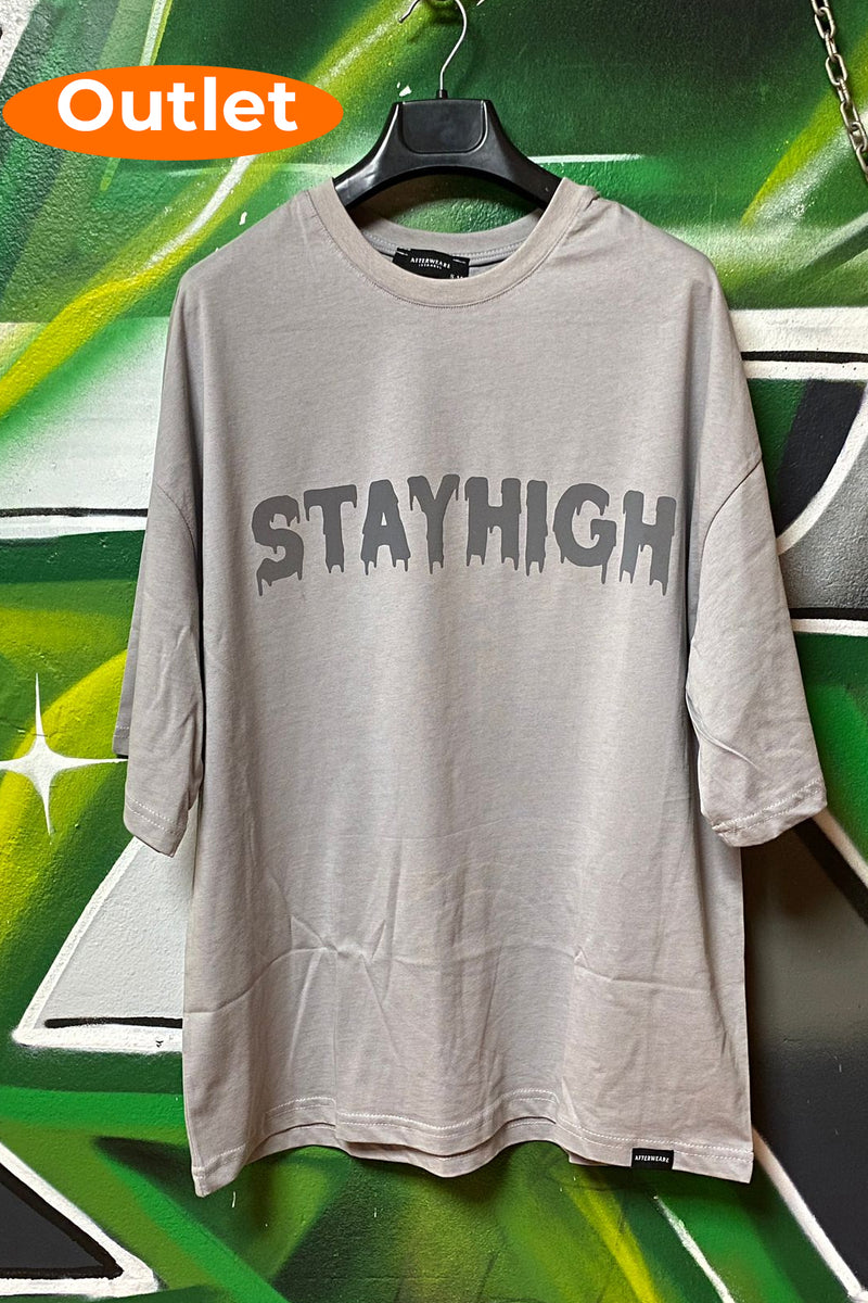 OUTLET - Gri Oversize Tişört - Stayhigh