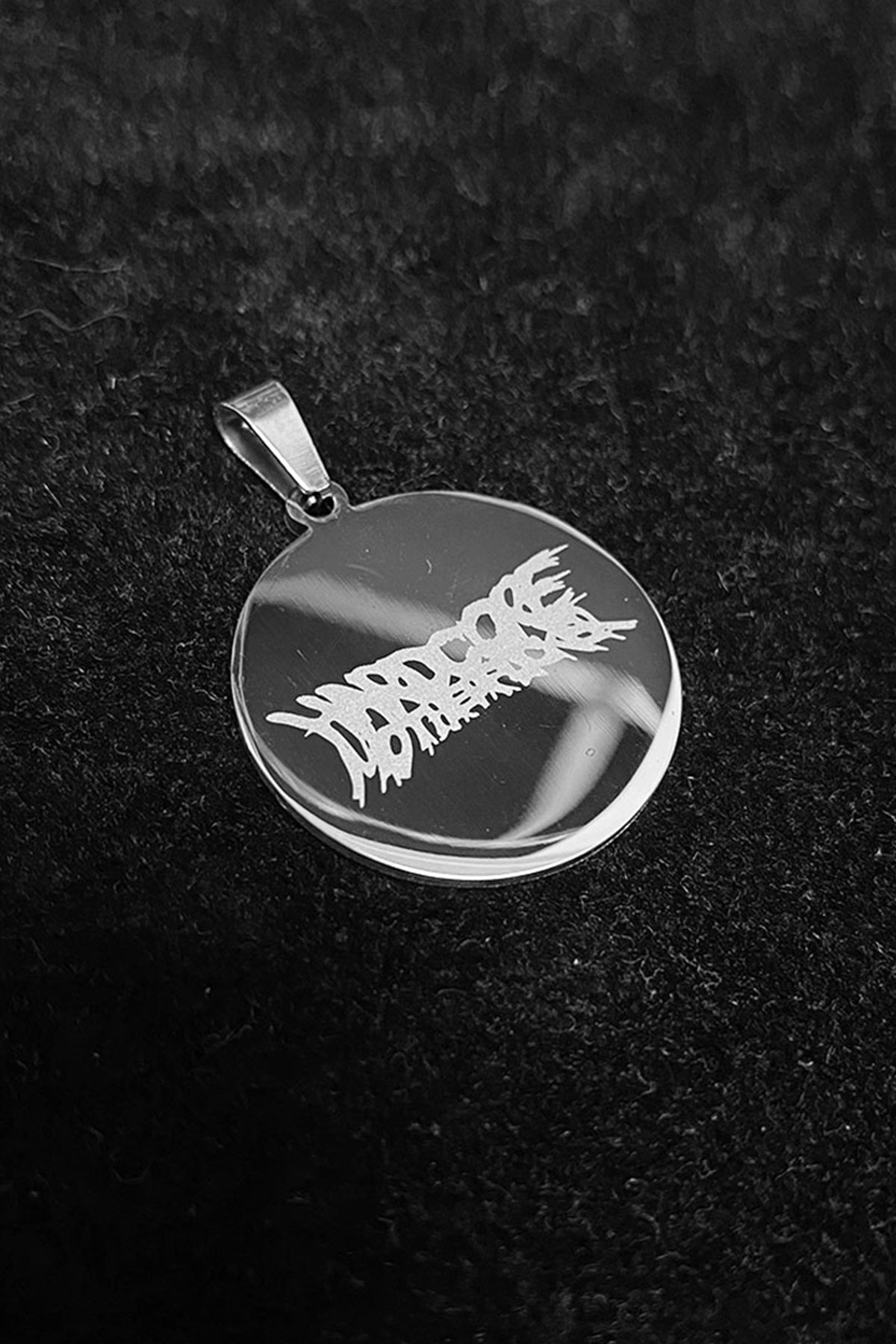 Gümüş Rengi Çelik Kolye Ucu - Hardcore Motherfucker - Steel Pendant.