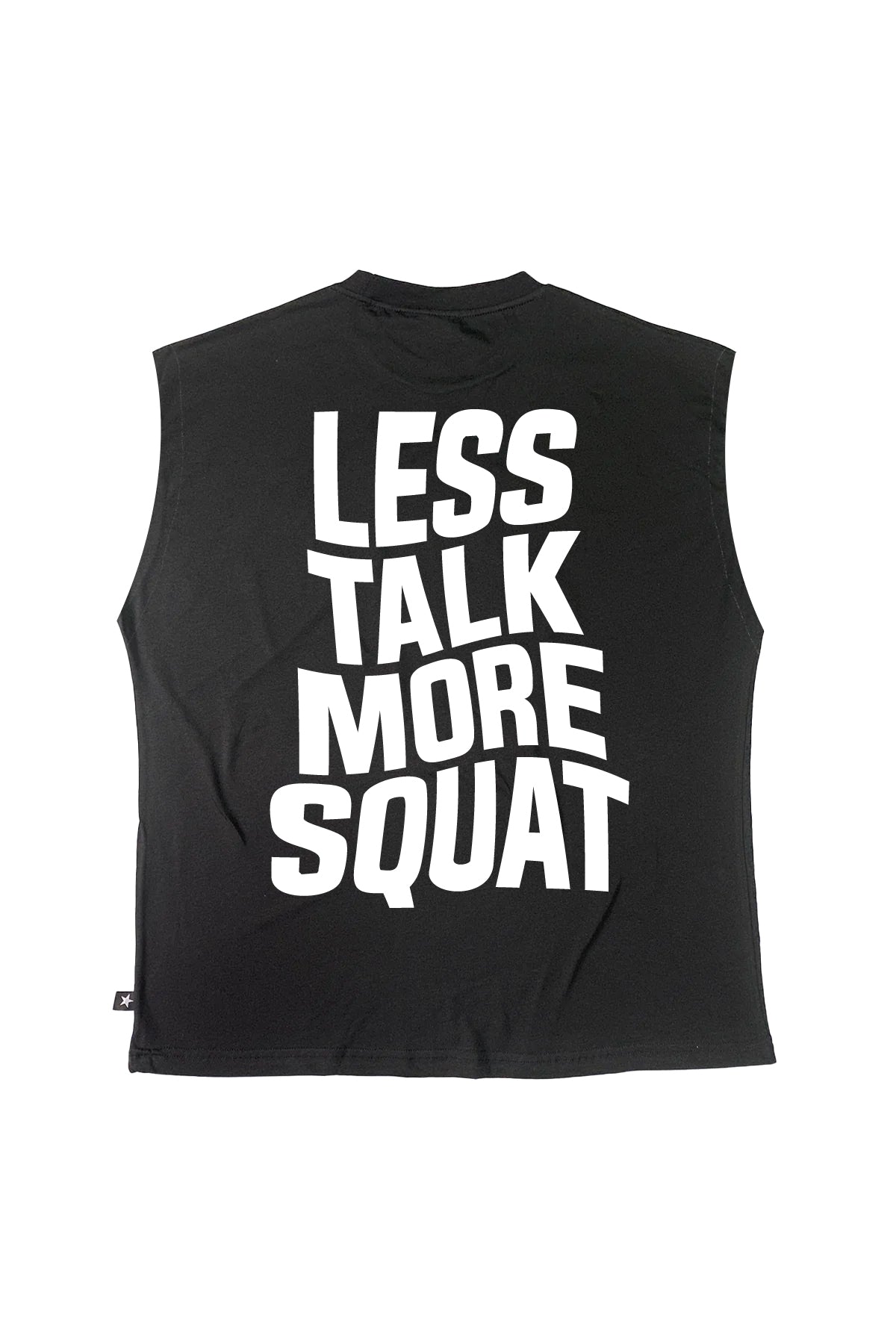 Siyah Sporcu Atlet - Less Talk More Squat