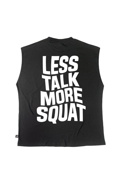 Siyah Sporcu Atlet - Less Talk More Squat