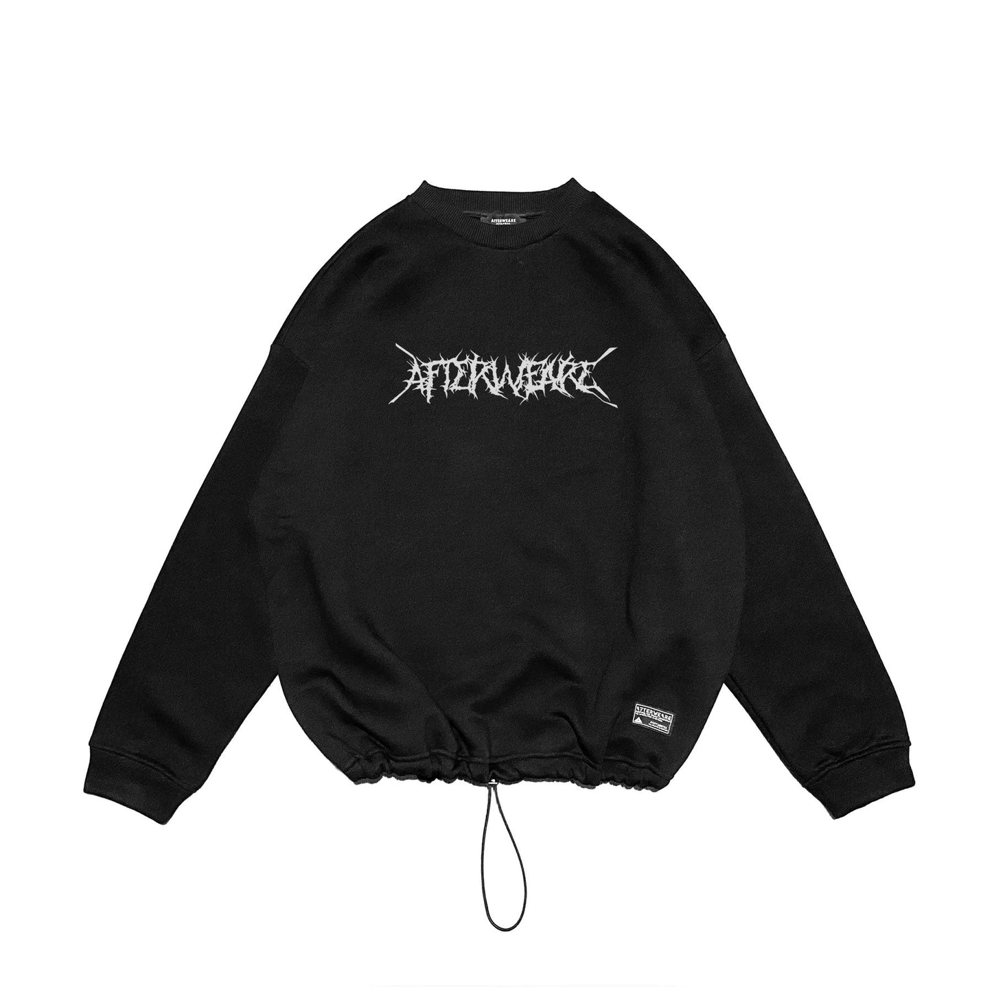 OVERSIZE BLACK SWEATSHIRT 'HARDCORE TRIBAL' REFLECTIVE