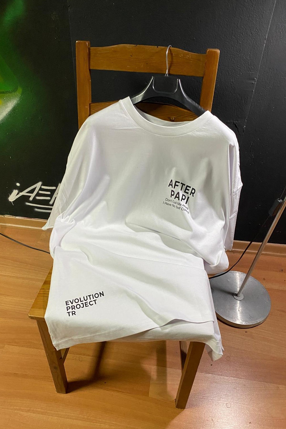 kişiye özel tişört beyaz after papi baskılı