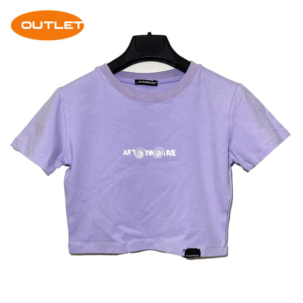 OUTLET - LILAC CROP TEE ACID CATS
