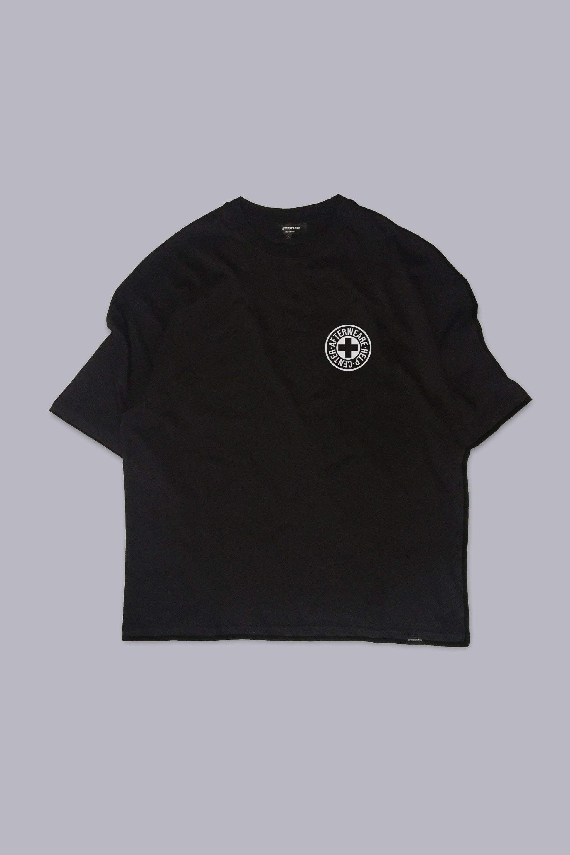 OVERSIZE BLACK T-SHIRT ’DO YOU NEED AFTER’ REFLECTIVE - FREEDOM OVERSIZED