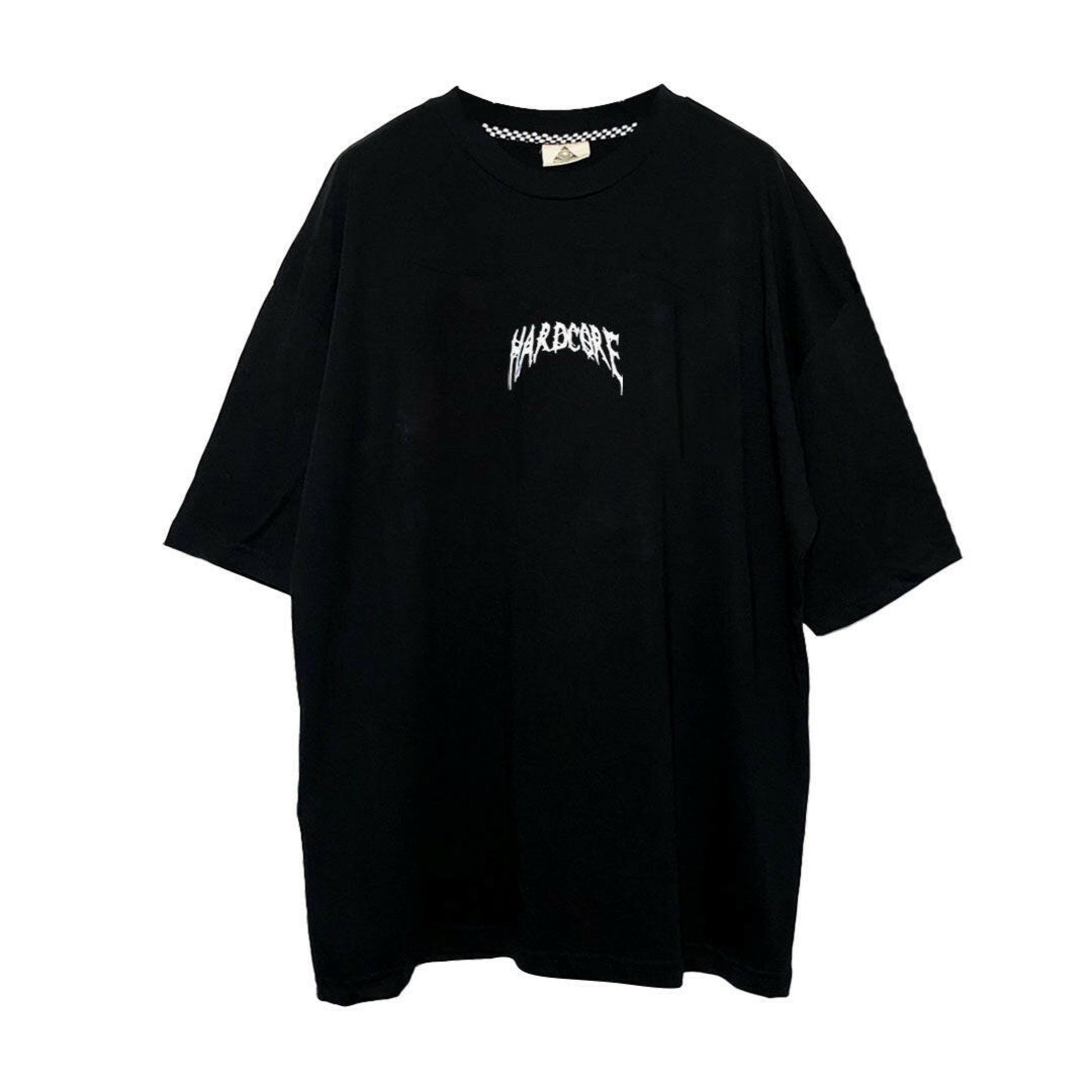 OVERSIZE BLACK T-SHIRT ’I AM HARDCORE BIG BACK’ REFLECTIVE - FREEDOM OVERSIZED