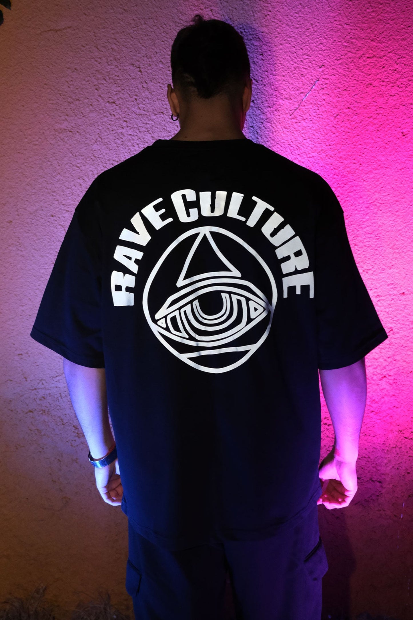 Oversize Black T-shirt ’Rave Culture’ Oversize Siyah Tişört - FREEDOM OVERSIZED