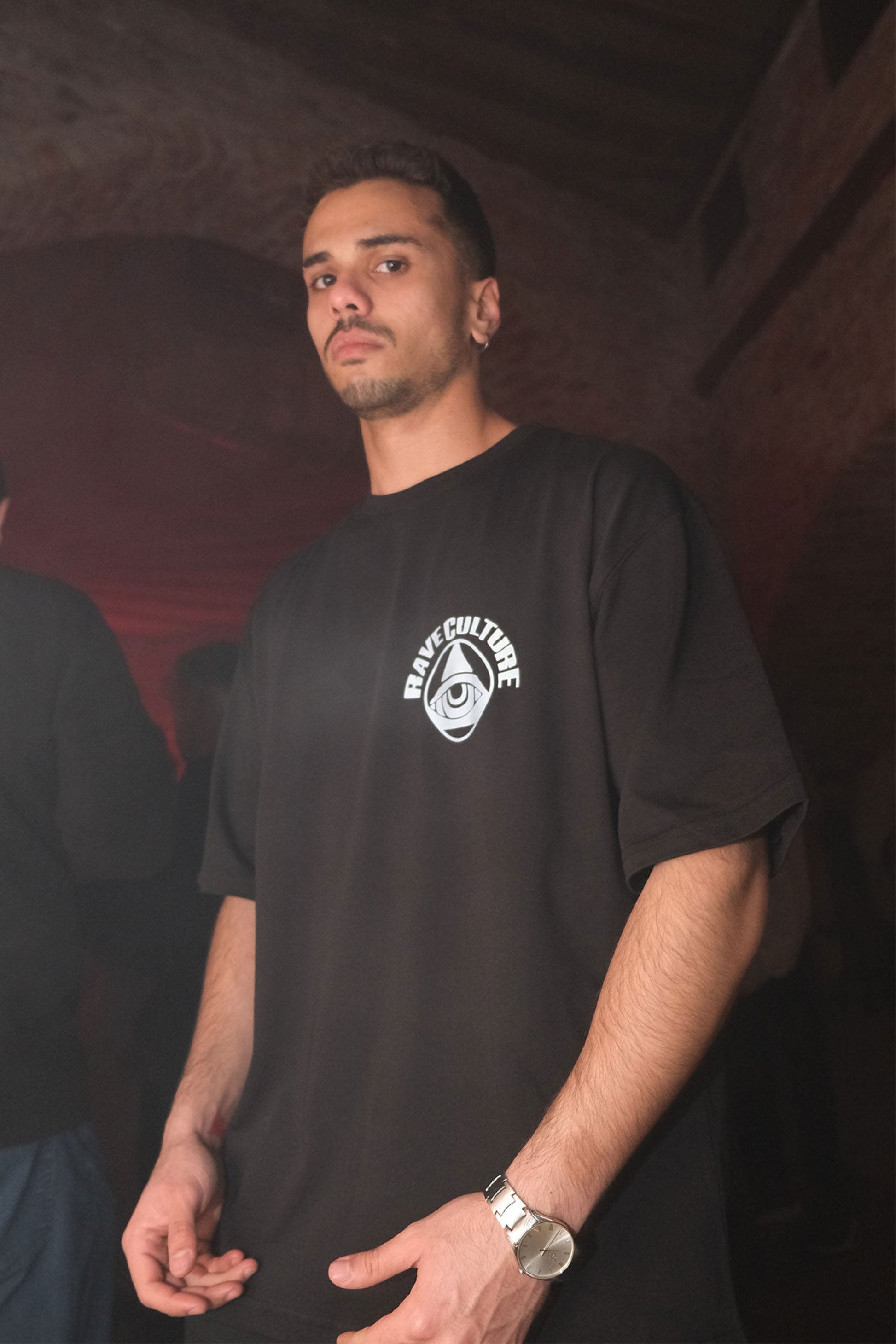 Oversize Black T-shirt ’Rave Culture’ Oversize Siyah Tişört - FREEDOM OVERSIZED