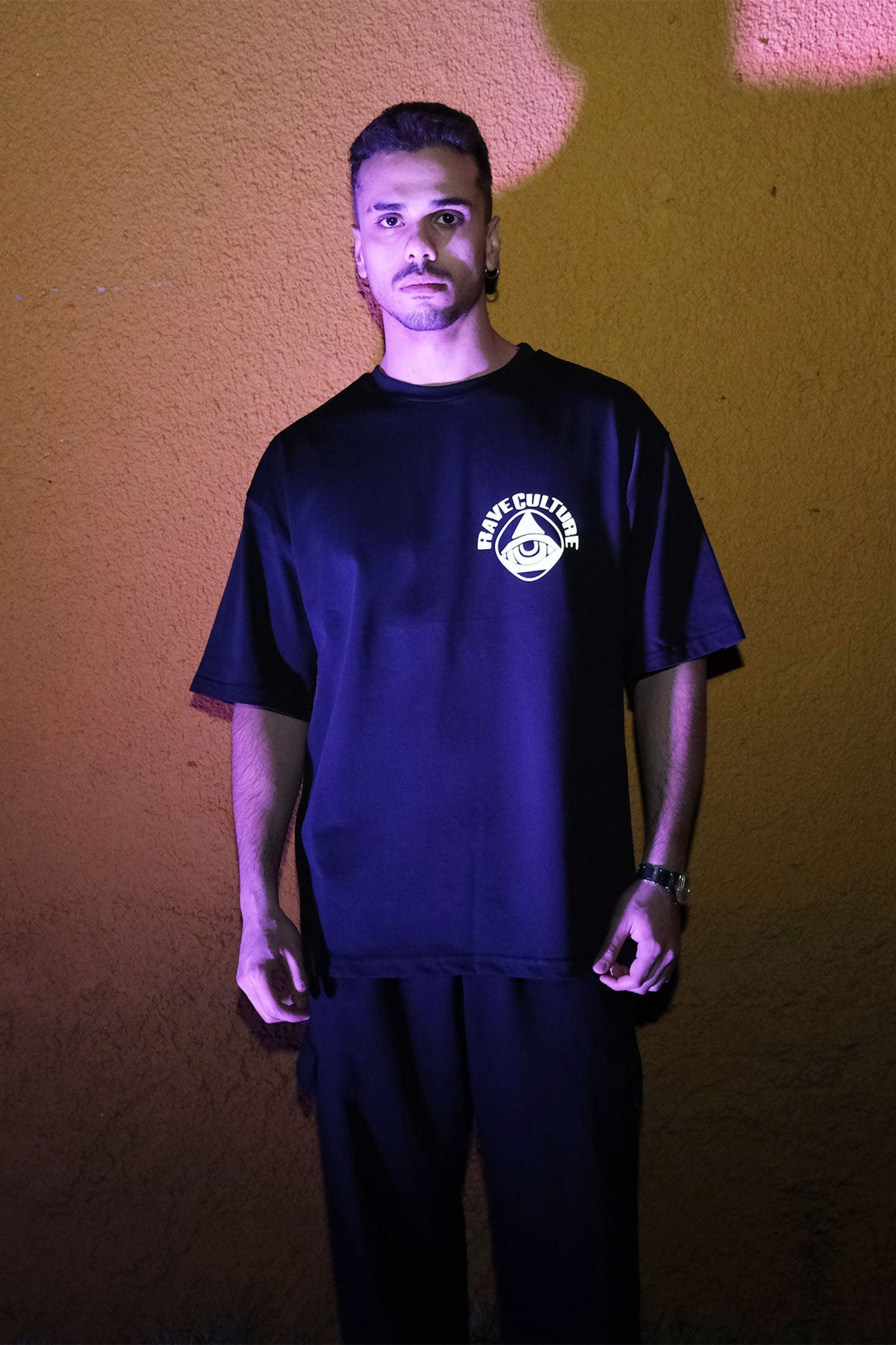 Oversize Black T-shirt ’Rave Culture’ Oversize Siyah Tişört - FREEDOM OVERSIZED