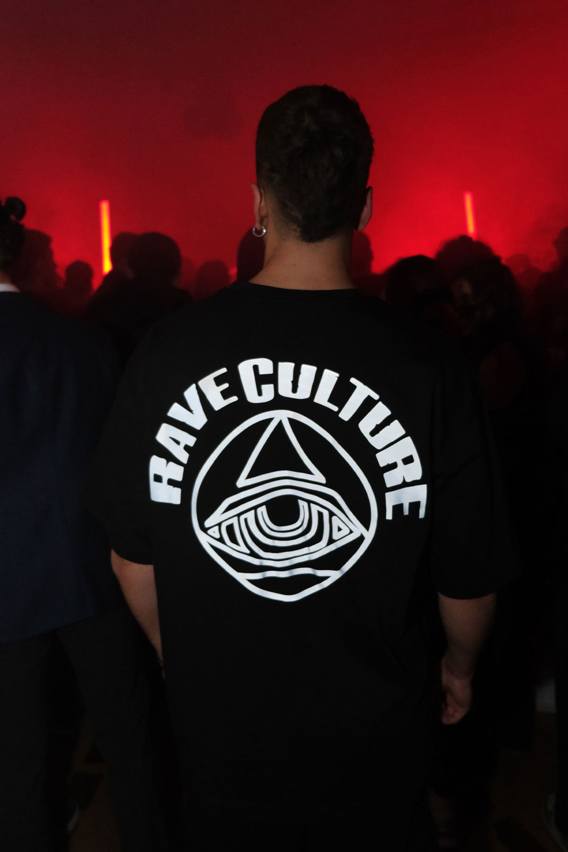 Oversize Black T-shirt ’Rave Culture’ Oversize Siyah Tişört - FREEDOM OVERSIZED