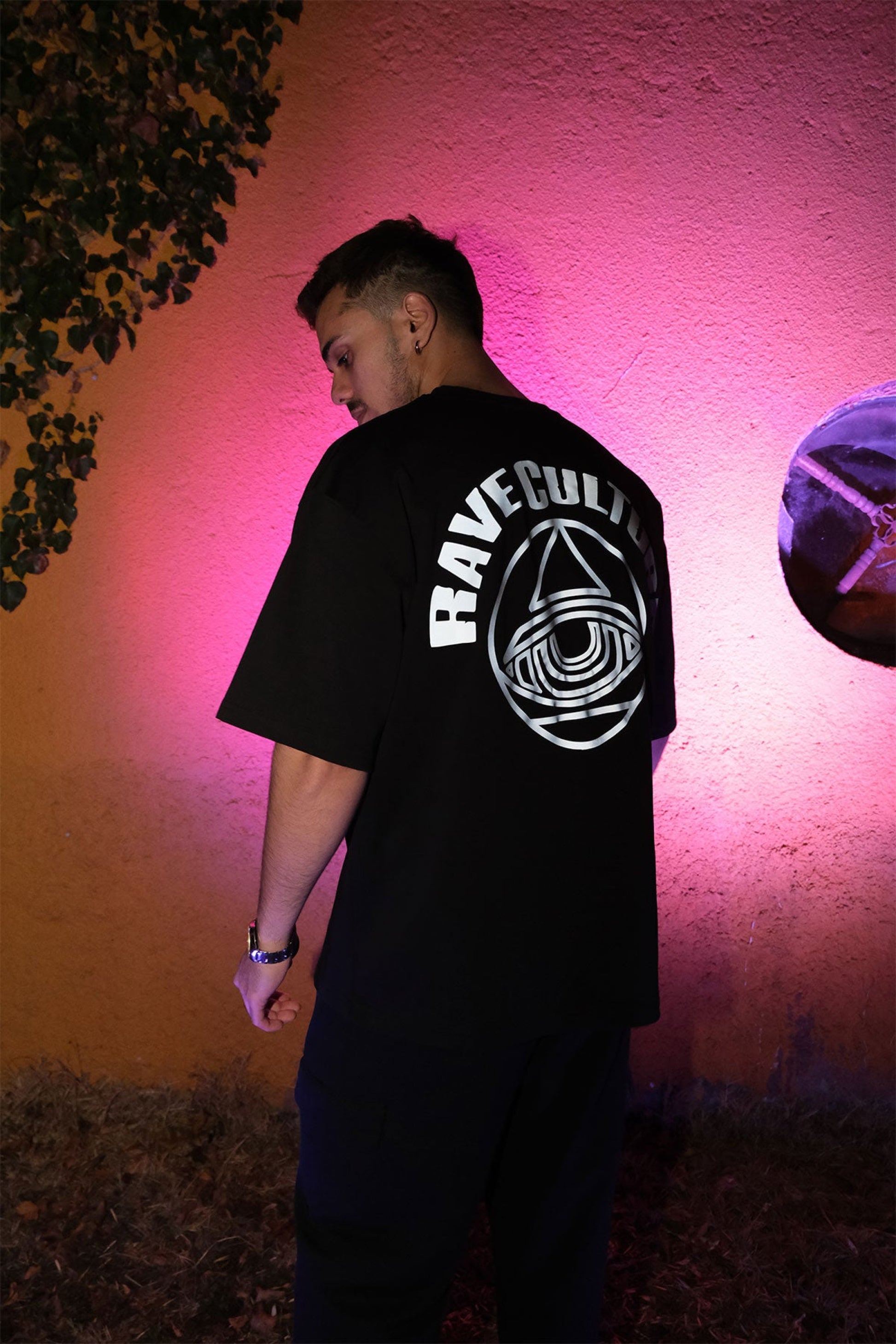 Oversize Black T-shirt ’Rave Culture’ Oversize Siyah Tişört - FREEDOM OVERSIZED
