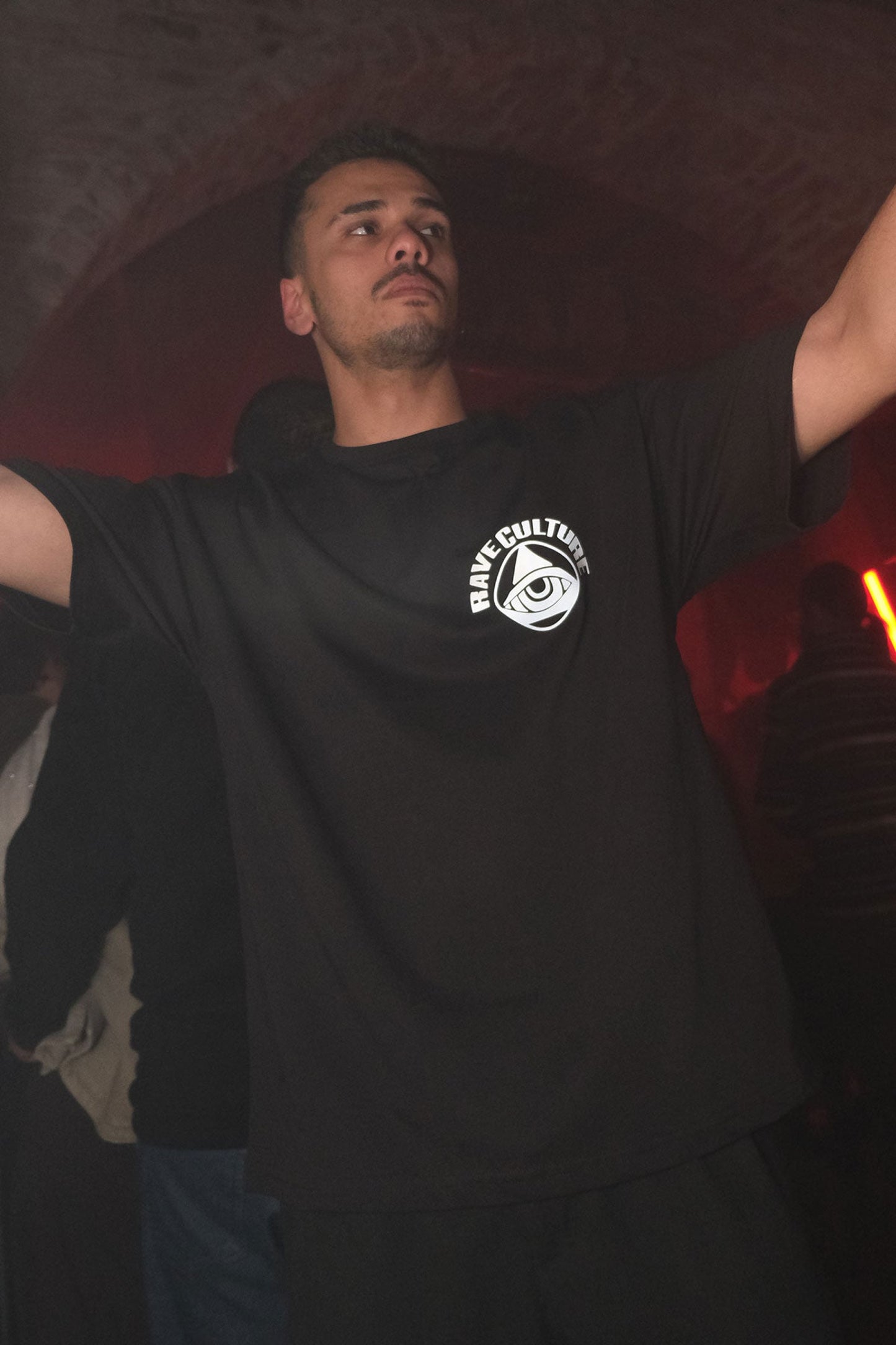 Oversize Black T-shirt ’Rave Culture’ Oversize Siyah Tişört - FREEDOM OVERSIZED