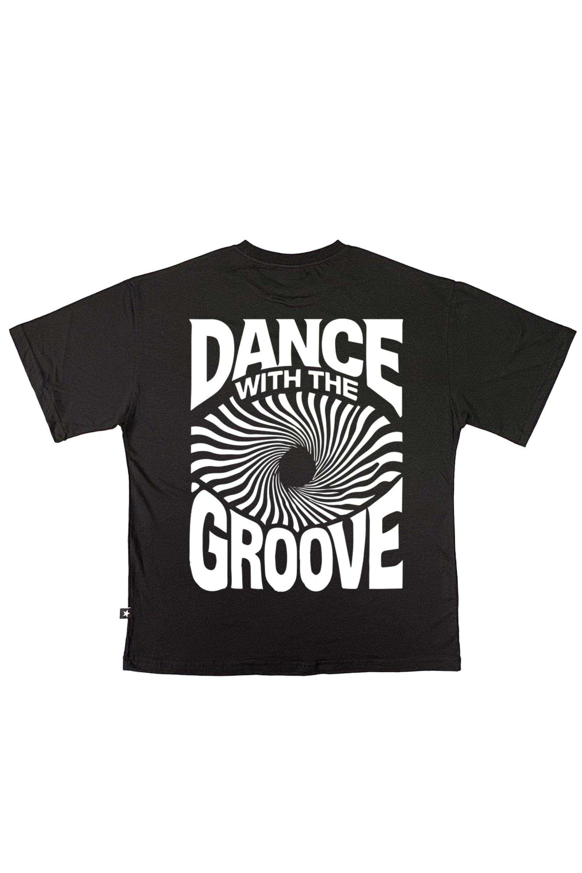 Groover Rave Oversize Siyah Tişört ''Dance With The Groove'' | Rave Clothing ...