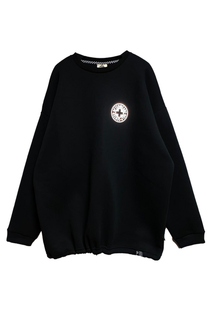 OVERSIZE BLACK SWEATSHIRT 'DO YOU NEED AFTER' REFLECTIVE