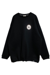 OVERSIZE BLACK SWEATSHIRT 'DO YOU NEED AFTER' REFLECTIVE