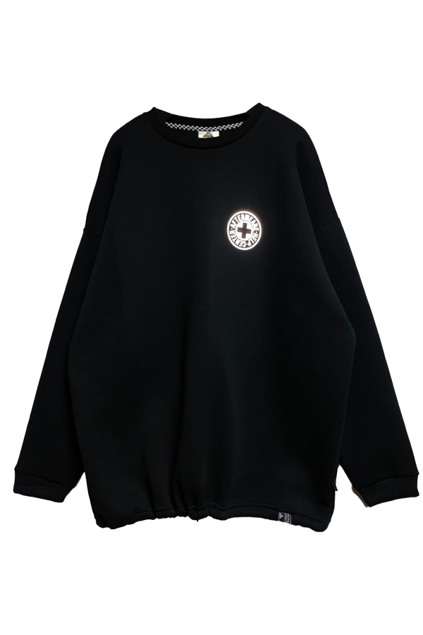 OVERSIZE BLACK SWEATSHIRT 'DO YOU NEED AFTER' REFLECTIVE