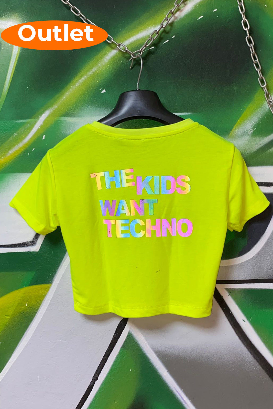 OUTLET - Sarı Crop Tee - The Kids Want Techno.