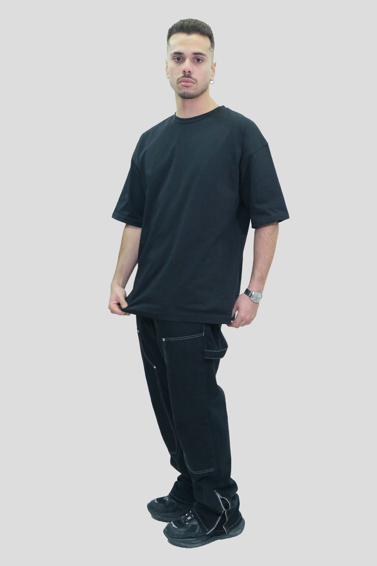 Siyah Basic Oversize Tişört – Afterweare Streetwear Unisex