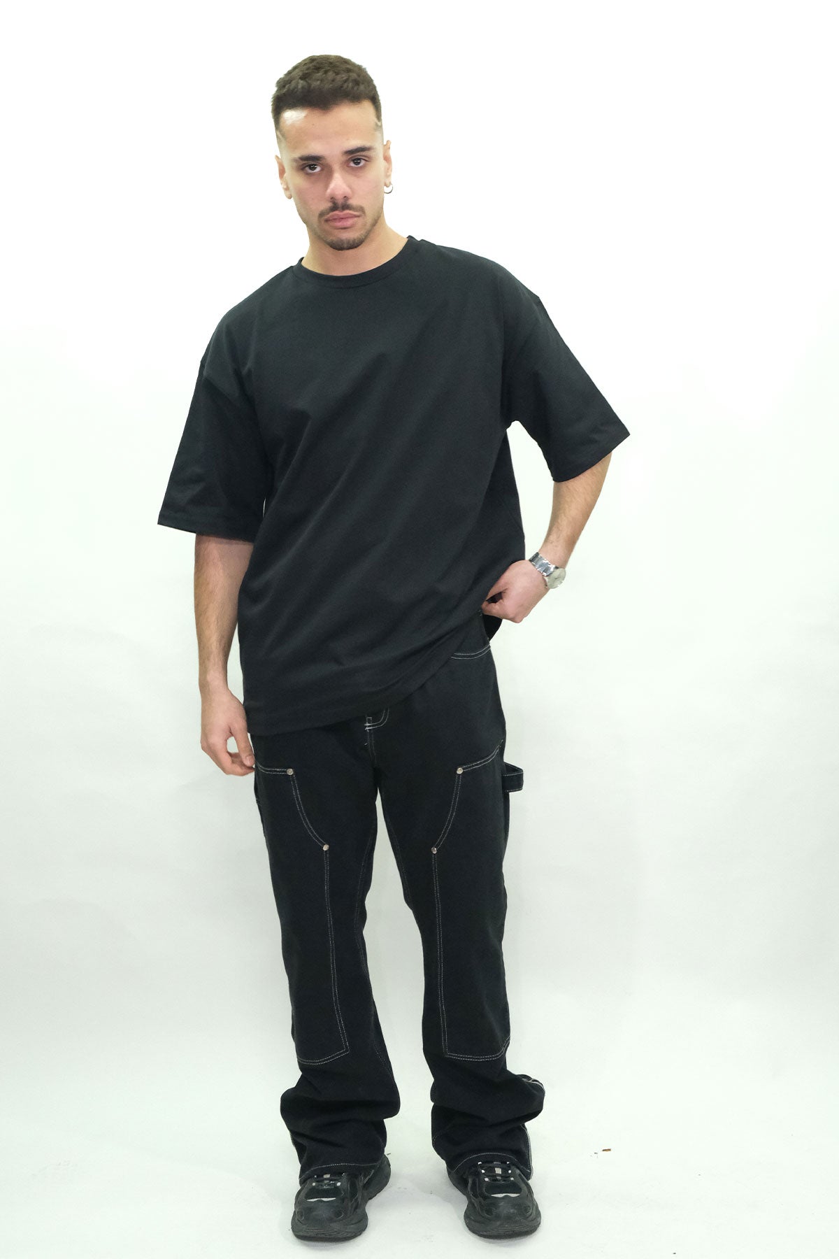 Siyah Basic Oversize Tişört – Afterweare Streetwear Unisex