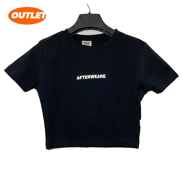 OUTLET - BLACK CROP TEE THE KIDS WANT TECHNO