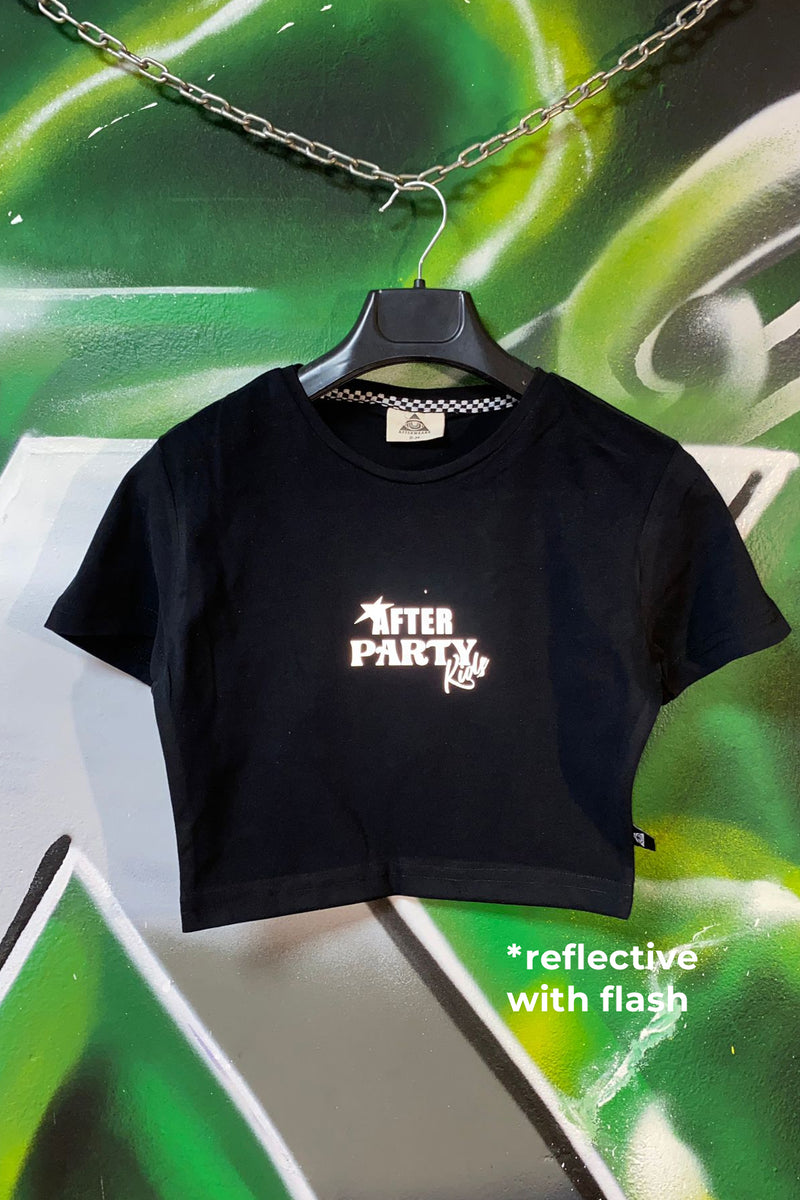 OUTLET - Siyah Crop Tee - After Party Kids