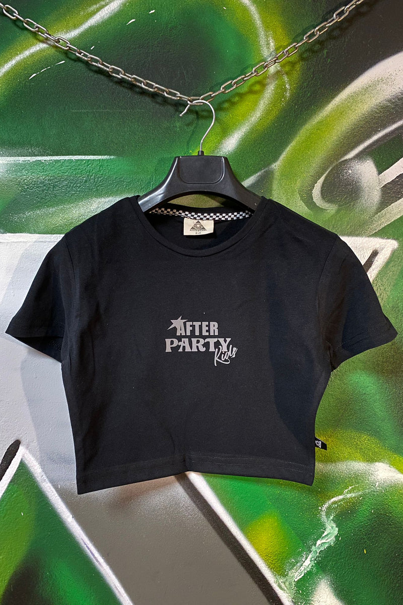 OUTLET - Siyah Crop Tee - After Party Kids