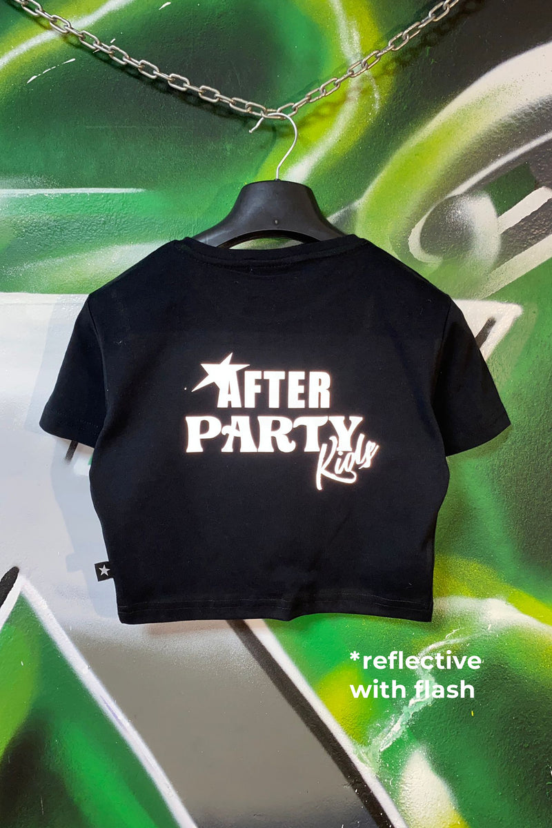 OUTLET - Siyah Crop Tee - After Party Kids