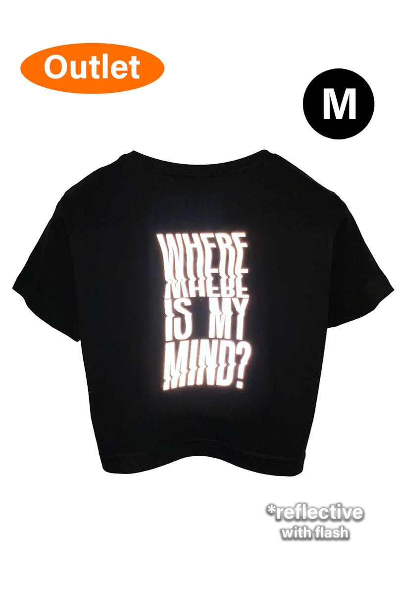 OUTLET - Siyah Crop Tee - Where Is My Mind?