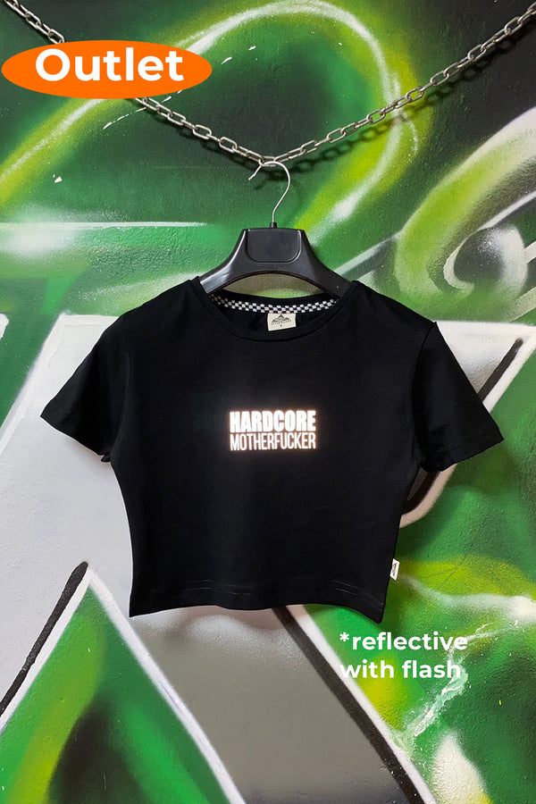 OUTLET - Siyah Crop Tee - Hardcore Motherfucker