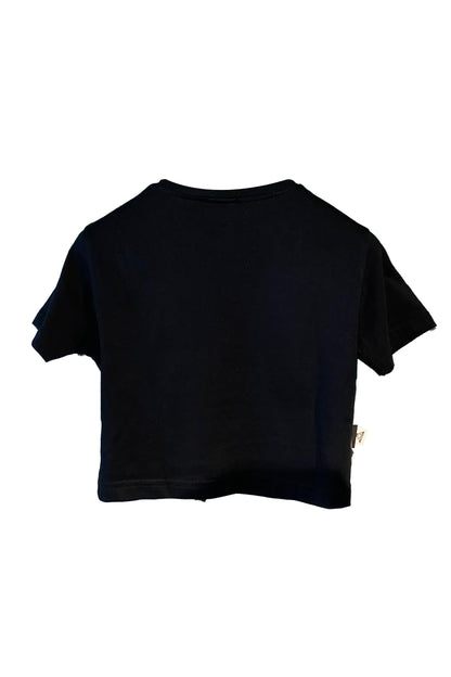 siyah crop tişört - black crop t-shirt
