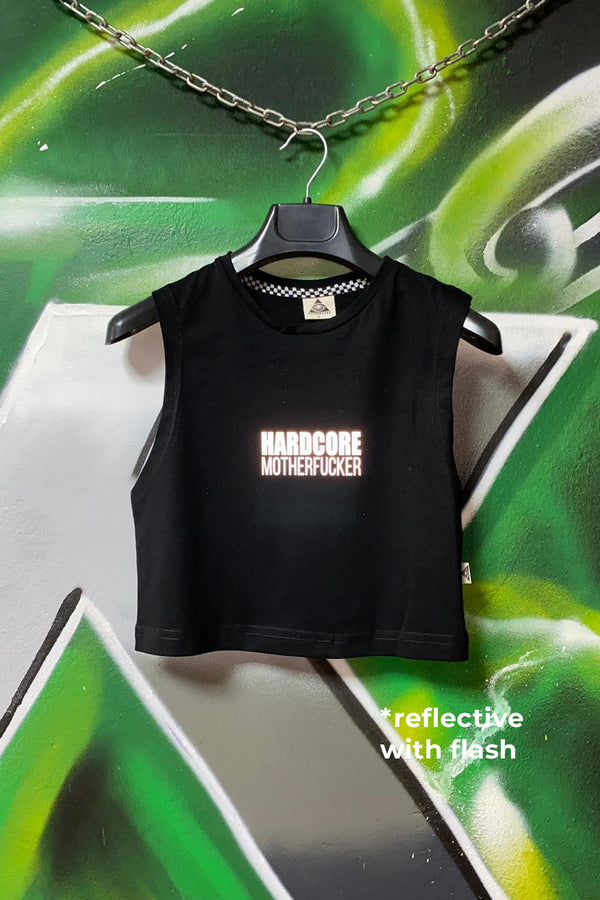 OUTLET - Siyah Crop Top - Hardcore Motherfucker