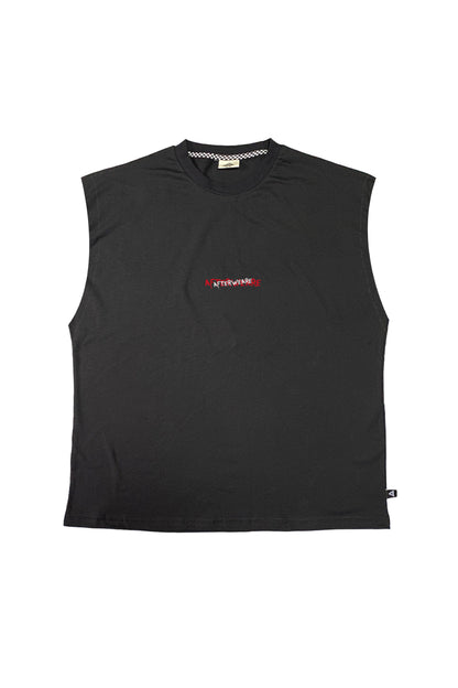 Siyah Sporcu Atlet - Kolsuz Tişört - Came For The Techno Stayed For The Chaos