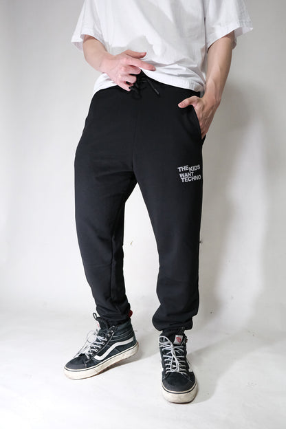 Siyah Eşofman Altı The Kids Want Techno - Unisex Rahat ve Şık Günlük Giyim