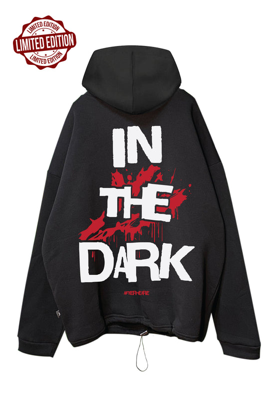 Siyah Kapüşonlu Sweatshirt 'in the dark'