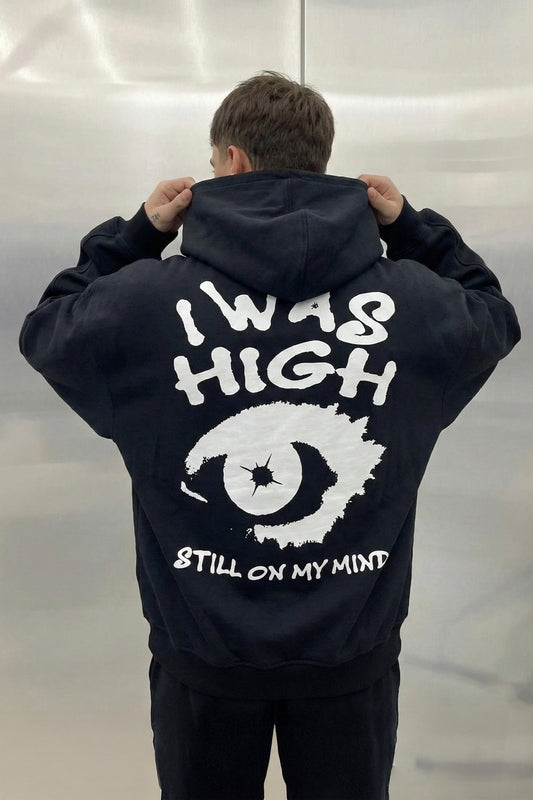 SCHWARZER OVERSIZE-HOODIE „HARDCORE MOTHERFUCKER“ REFLEKTIEREND