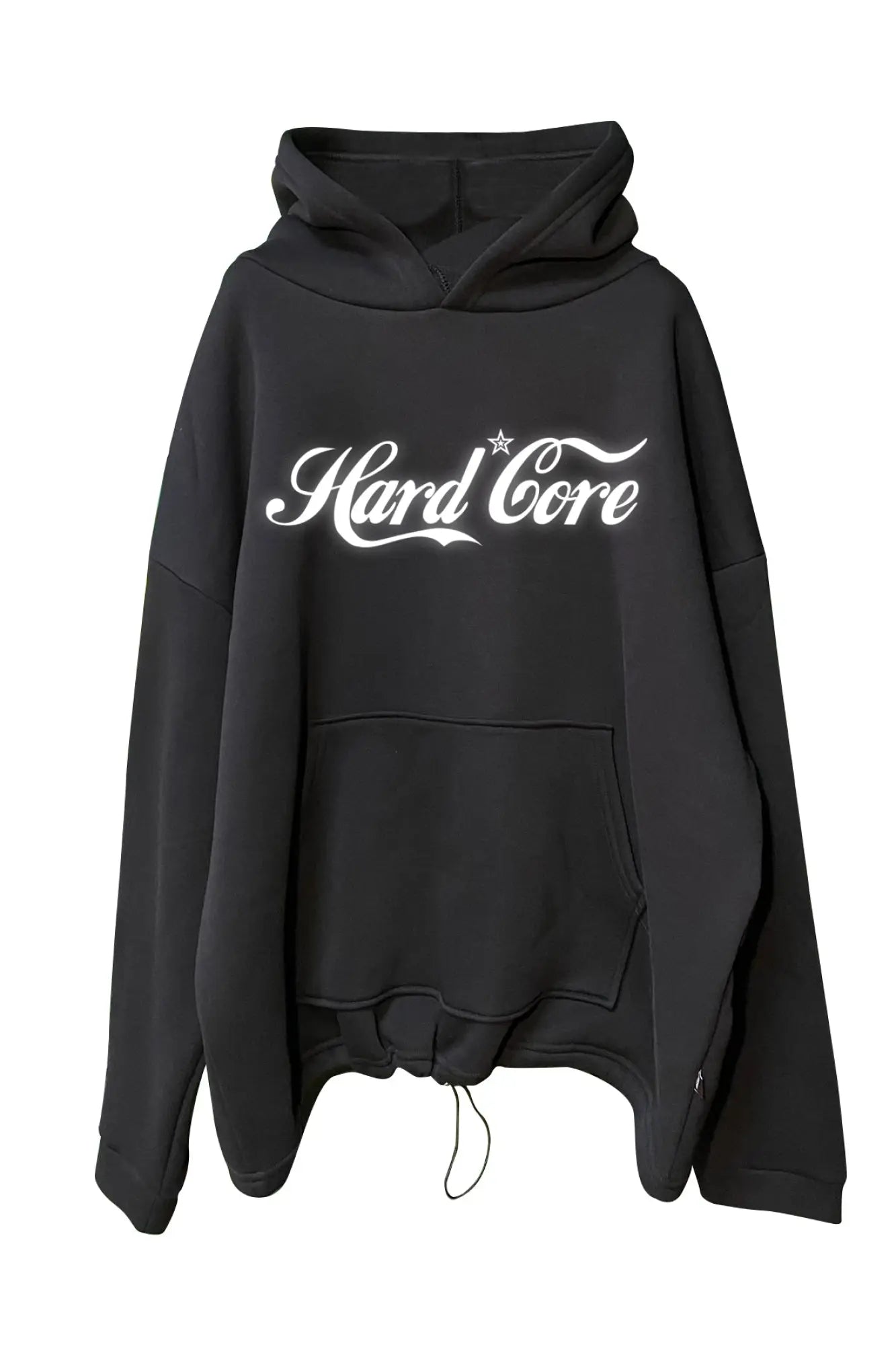 siyah oversize kapüşonlu hoodie – rahat ve modern techno tarzı sweatshirt - streetwear hoodie