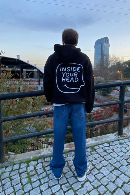 SCHWARZER OVERSIZE-HOODIE „HARDCORE MOTHERFUCKER“ REFLEKTIEREND