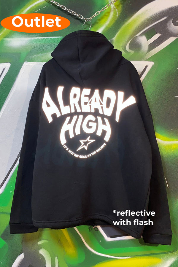 OUTLET - Siyah Oversize Hoodie - Already High