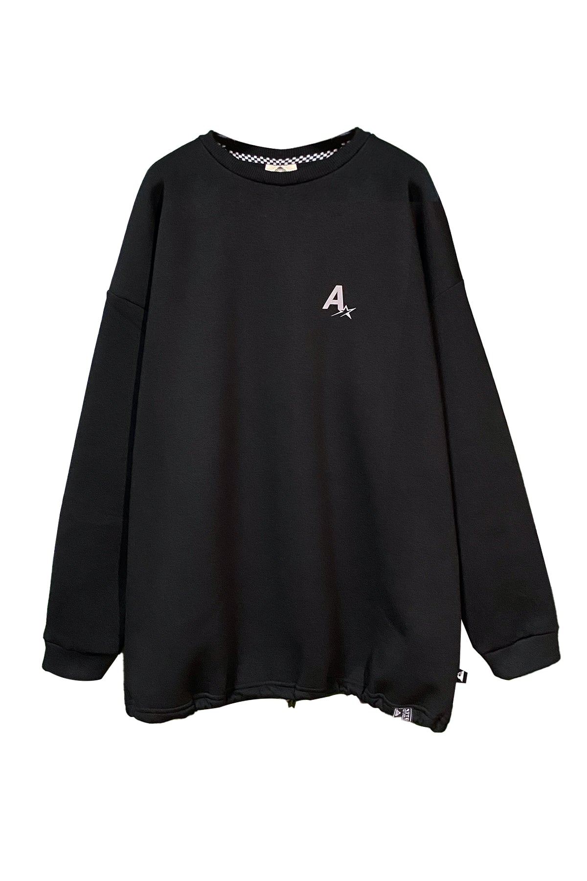 Siyah Oversize Sweatshirt 'GOOD KIDS GO TO HEAVEN BAD KIDS GO TO AFTERPARTY' Reflective Black Oversize Sweatshirt.