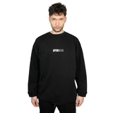 siyah oversize sweatshirt sırt baskılı reflektörlü