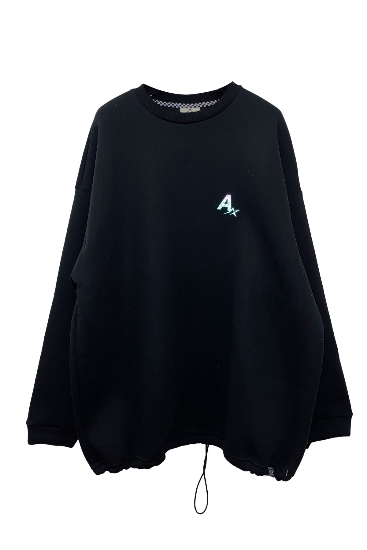 Siyah Oversize Sweatshirt 'FUCK NORMAL I WANT MAGIC' Reflective Black Oversize Sweatshirt.