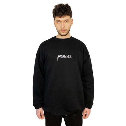 OVERSIZE BLACK SWEATSHIRT 'ACID CHAIN' REFLECTIVE.