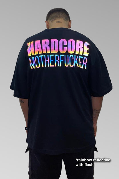 Oversize Siyah Tişört 'HARDCORE MOTHERFUCKER'