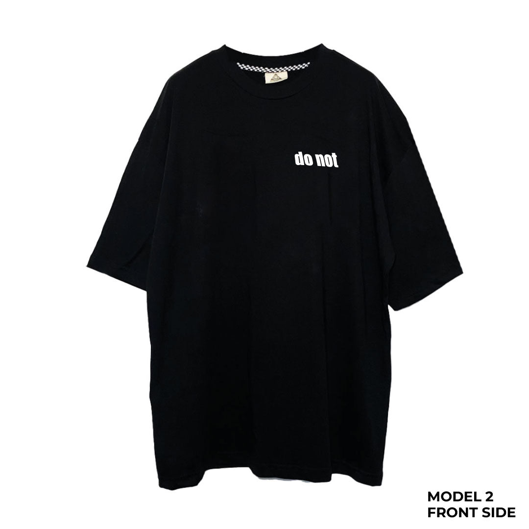 reflective printed black oversize tshirt for rave