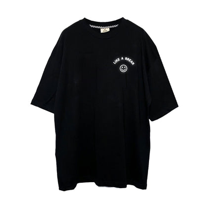 OVERSIZE BLACK T-SHIRT 'LIKE A DREAM' REFLECTIVE