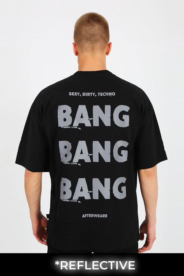 OVERSIZE BLACK T-SHIRT 'BANG BANG BANG'
