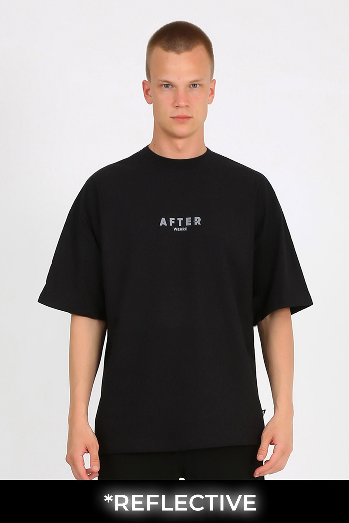 OVERSIZE BLACK T-SHIRT 'BANG BANG BANG'.