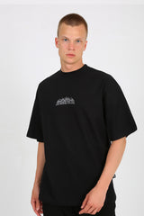 Siyah Oversize Tişört - Famous - Black Oversize T-shirt Reflective